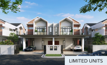 Harp cluster homes exterior view in Taman Desa Tebrau